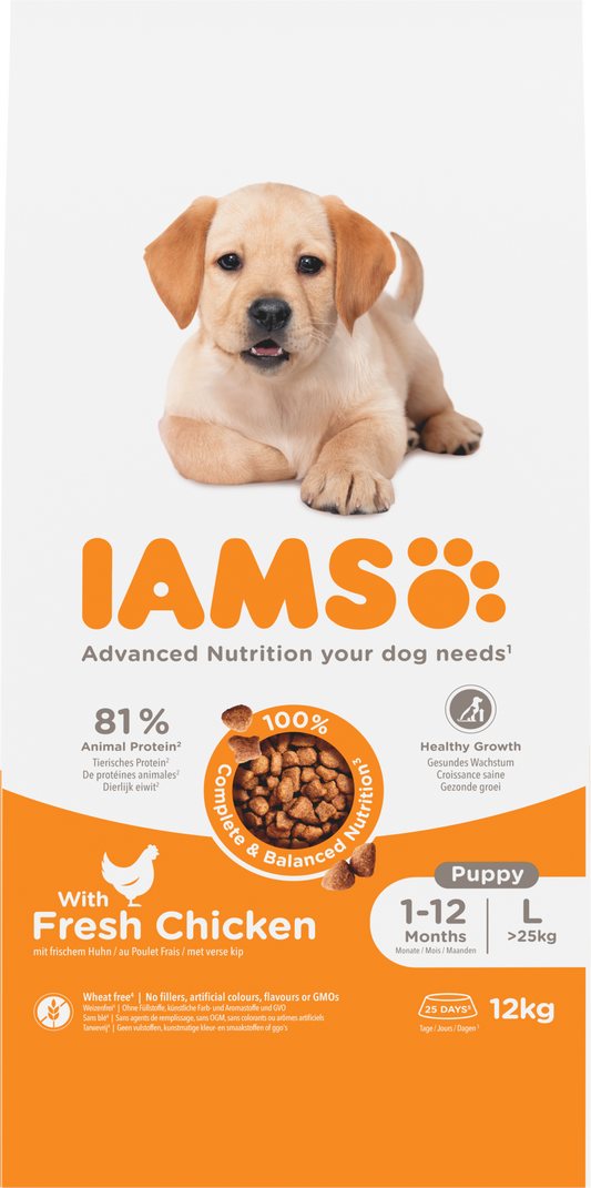 *New* Iams Dog Puppy Large 12 kg